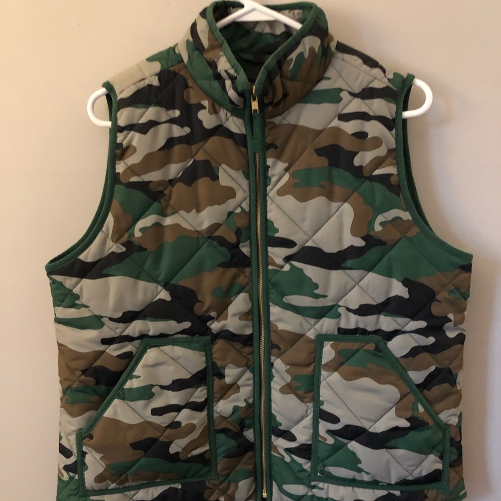 j crew camo vest